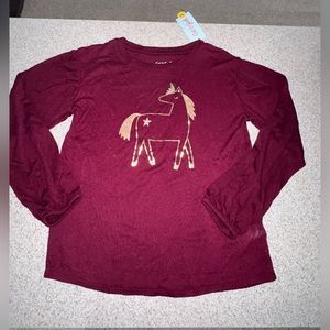 NWT Cat & Jack girls’ Printed Cozy Unicorn Long Sleeve Sweater size L